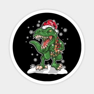 Dinosaur Christmas T Rex Lover Santa Claus Magnet